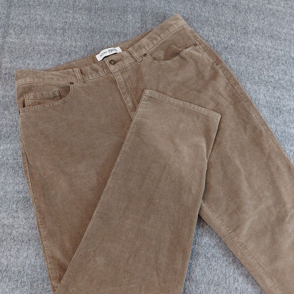 Jos A Bank 1905 Tailored Fit Corduroy Pants Men's 36x30 (Fit 36x29) Brown